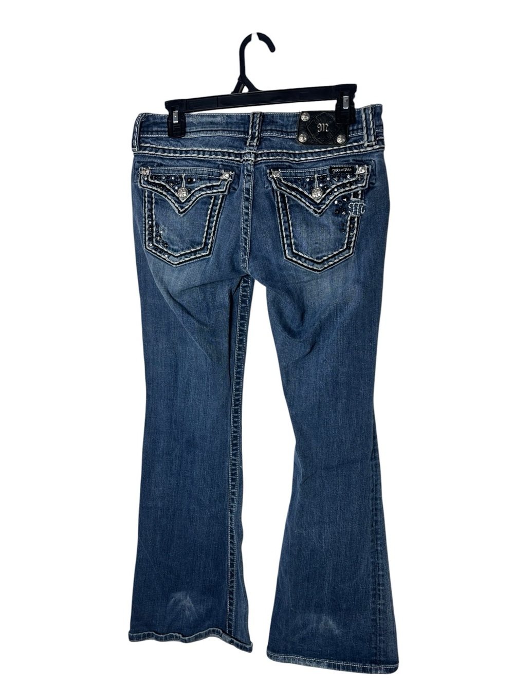 Miss me women’s 29 rhinestone jeans flare  mid‎ rise country western